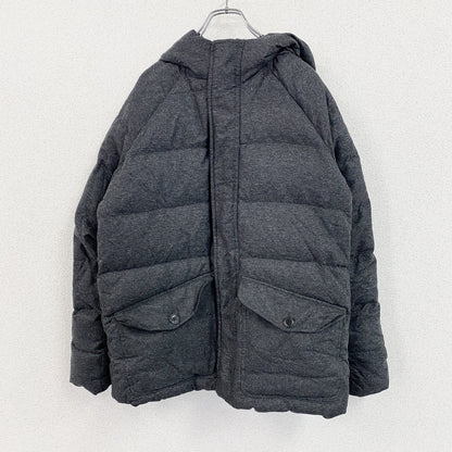 GAP　ギャップ　フーデットダウンジャケット　ダウン80％　比翼仕立て　ダークグレー　Mサイズ
