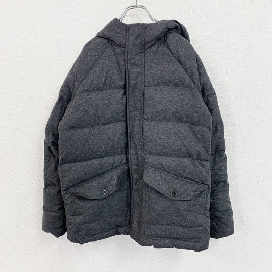 GAP　ギャップ　フーデットダウンジャケット　ダウン80％　比翼仕立て　ダークグレー　Mサイズ