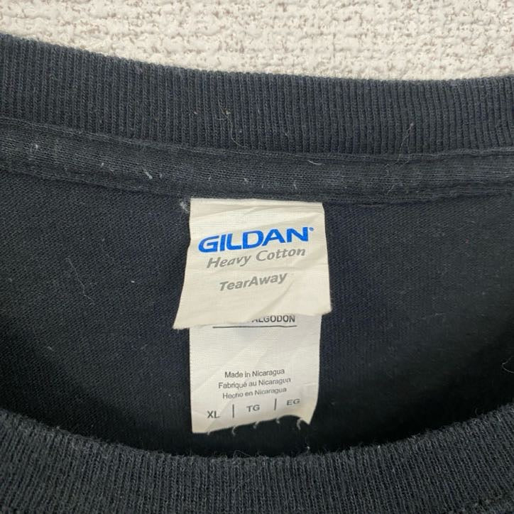 GILDAN　ギルダン　半袖デザインプリントTシャツ　バレーボール　PINK OUT　Tiger　黒　ブラック　XLサイズ　古着