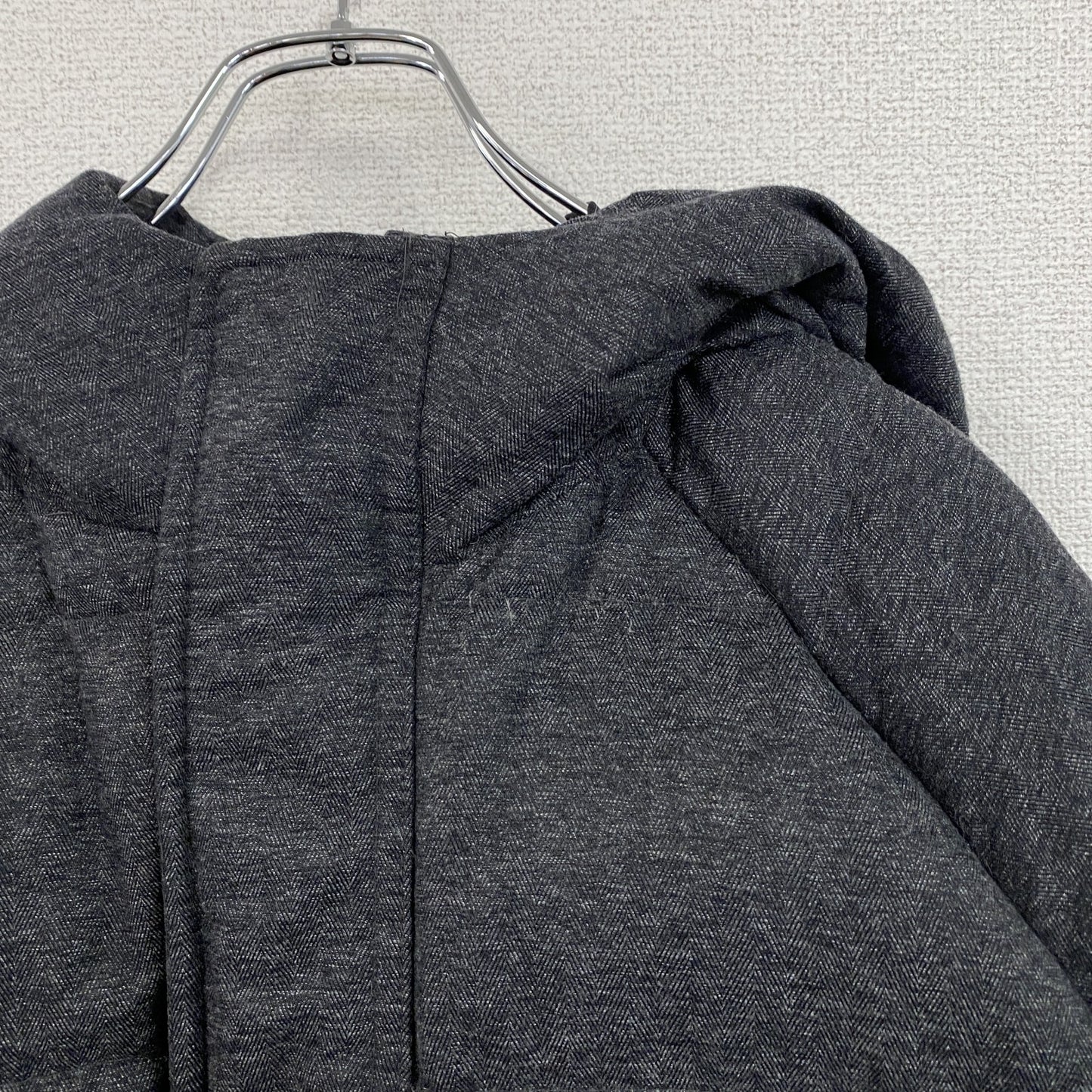 GAP　ギャップ　フーデットダウンジャケット　ダウン80％　比翼仕立て　ダークグレー　Mサイズ