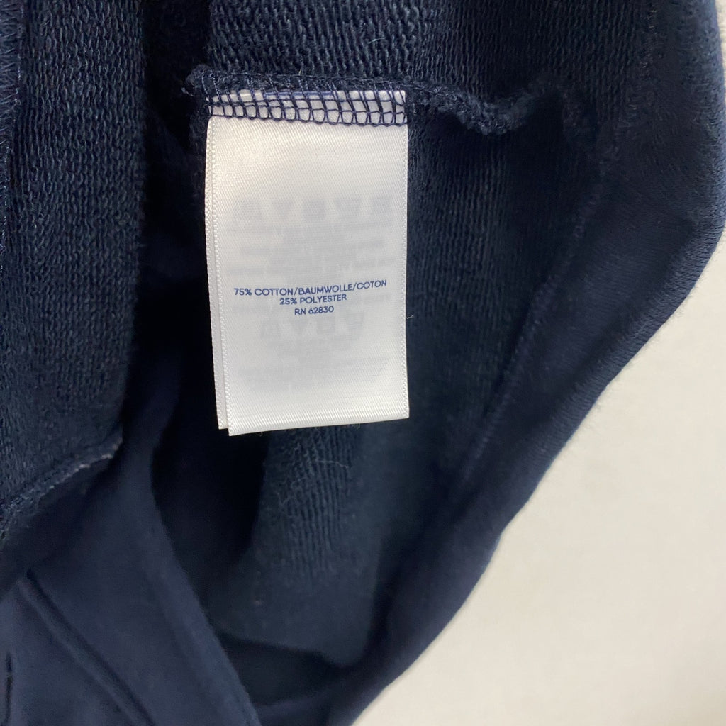 LANDS'END　ランズエンド　ショールカラースウェットカーディガン　紺　ネイビー　2XLサイズ　古着