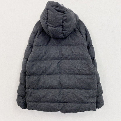 GAP　ギャップ　フーデットダウンジャケット　ダウン80％　比翼仕立て　ダークグレー　Mサイズ