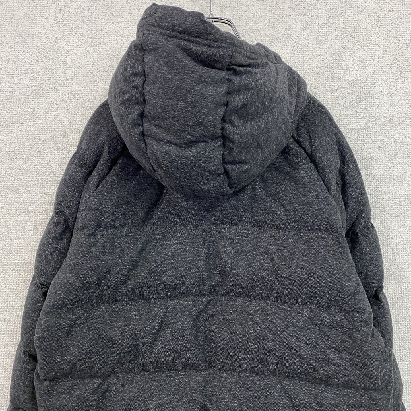 GAP　ギャップ　フーデットダウンジャケット　ダウン80％　比翼仕立て　ダークグレー　Mサイズ