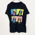 B.I.G.　半袖プリントTシャツ　クルーネック　グラフィックT　カジュアルデザイン　レトロ　黒　ブラック　Mサイズ　古着