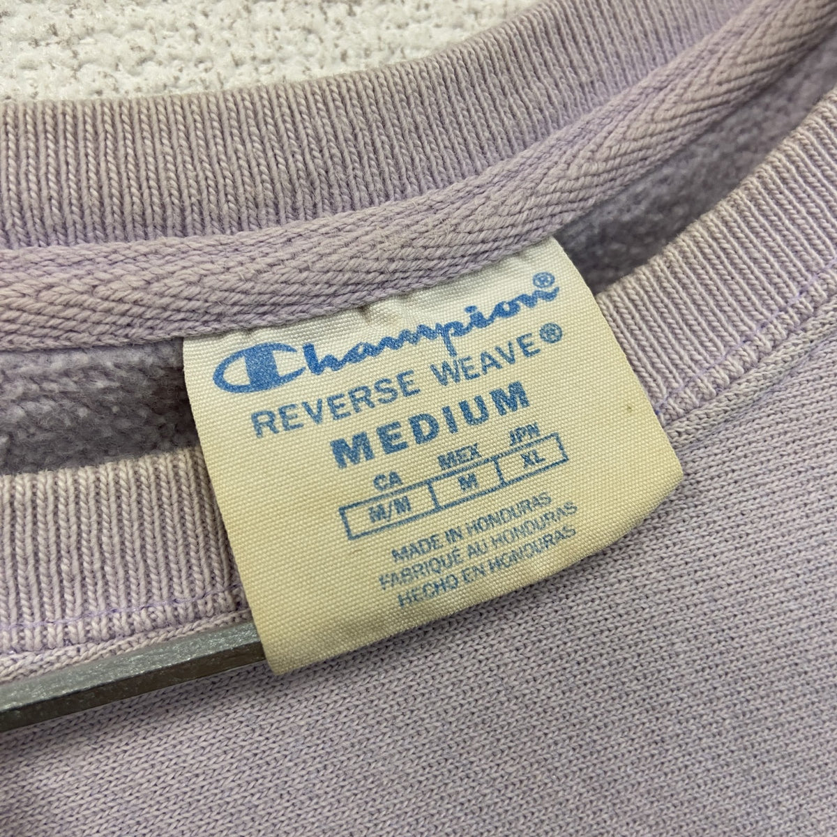 Champion　チャンピオン　リバースウィーブ　スウェット/トレーナー　薄紫　ライトパープル　Mサイズ スウェットトップス ユニセックス コットン 古着