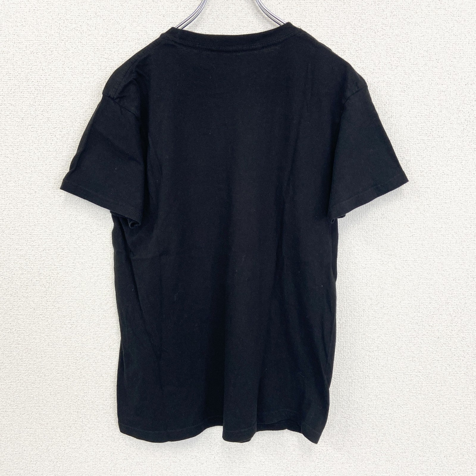 B.I.G.　半袖プリントTシャツ　クルーネック　グラフィックT　カジュアルデザイン　レトロ　黒　ブラック　Mサイズ　古着