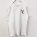 　ヴィンテージ　古着 used　半袖プリントTシャツ　ホワイト　白　カジュアルデザイン　クルーネック　シングルステッチ　90s　レトロ　Lサイズ