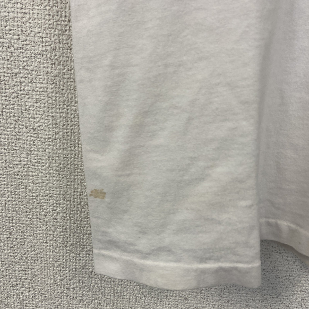 　ヴィンテージ　古着 used　半袖プリントTシャツ　ホワイト　白　カジュアルデザイン　クルーネック　シングルステッチ　90s　レトロ　Lサイズ