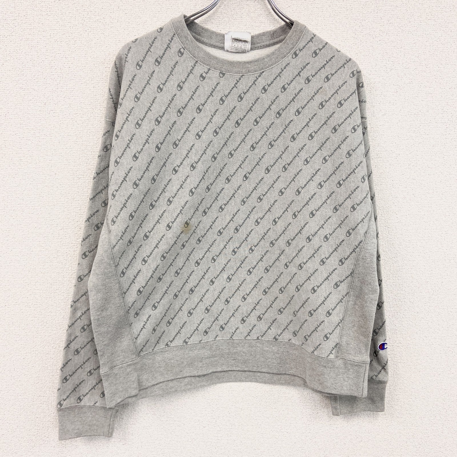 Champion　チャンピオン　リバースウィーブ　スウェット/トレーナー　スクリプトロゴ　灰色　グレー　2XLサイズ　古着