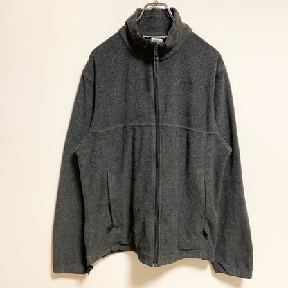 古着 used　Columbia　コロンビア　長袖ワンポイント刺繡フリースジャケット　ブルゾン　グレー　秋冬服　Mサイズ