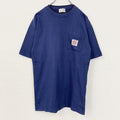 PILGRIM　ピルグリム　半袖プリントTシャツ　青　ブルー　SPORTY　カジュアルデザイン　クルーネック　Mサイズ　古着