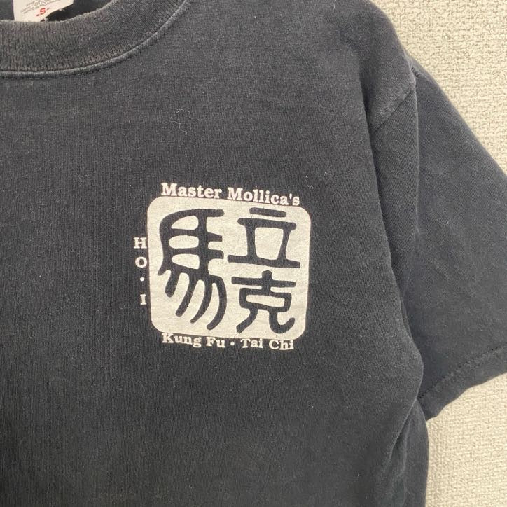 00s　anvil　アンヴィル　半袖プリントTシャツ　漢字プリント　ワンポイント　英字プリント　ヴィンテージ　黒　ブラック　Sサイズ　古着