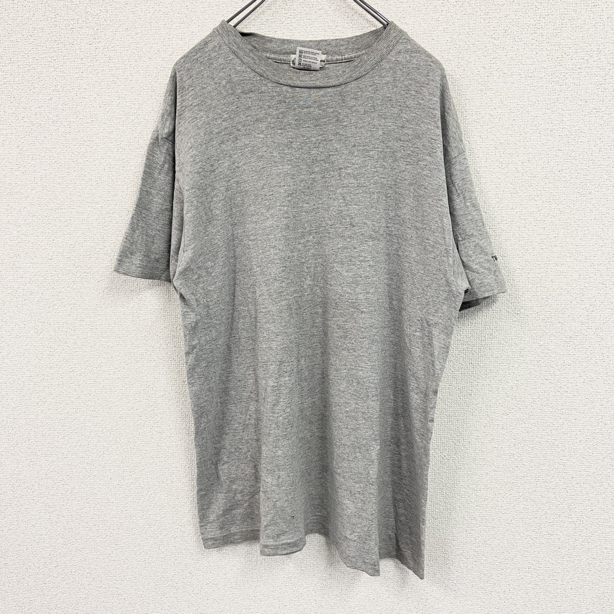 90s　anvil　アンビル　TWIN RING MOTEGI　半袖プリントTシャツ　F1　シングルステッチ　灰色　グレー　Lサイズ カットソー メンズ 古着