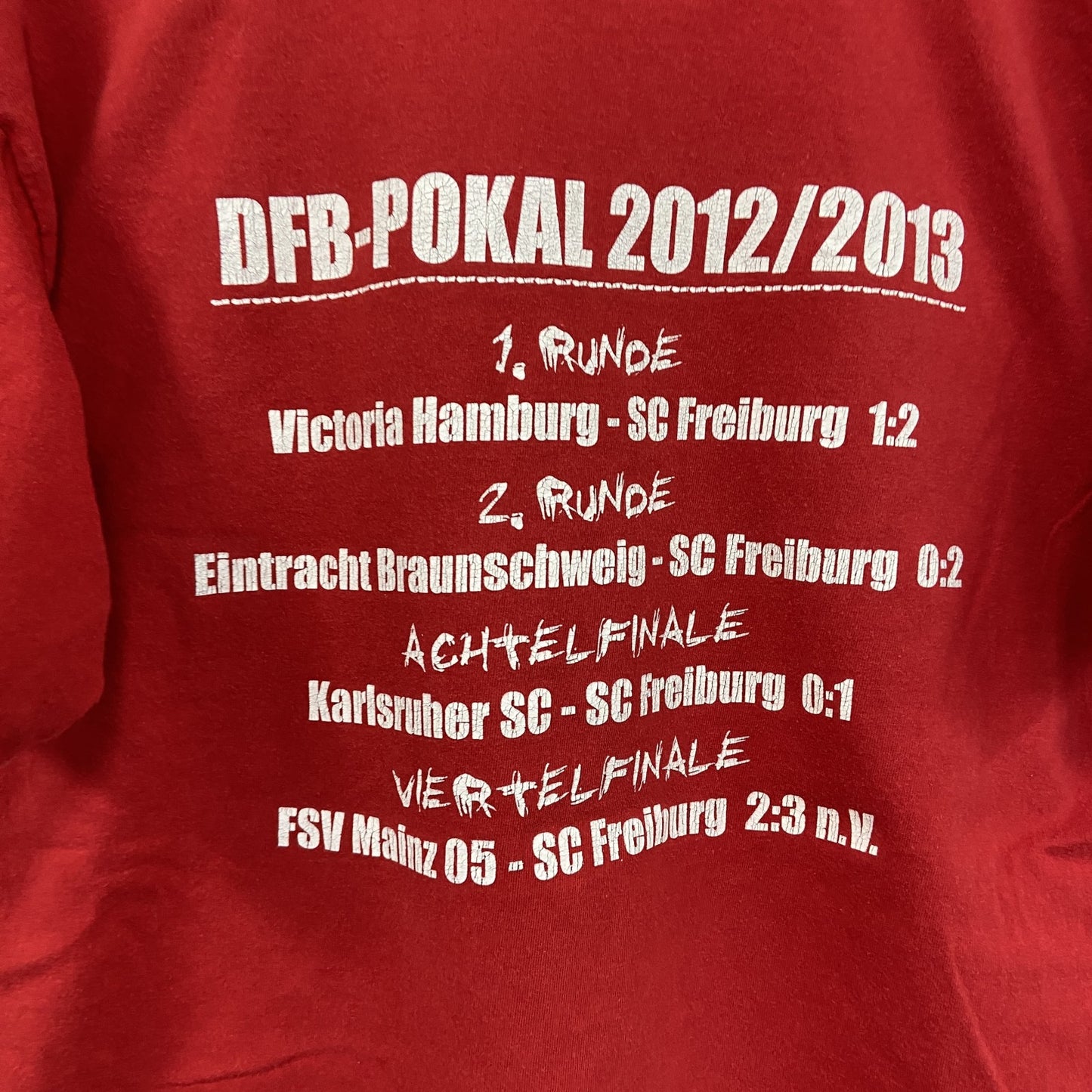 B&C　半袖プリントTシャツ　サッカー　赤　レッド　Mサイズ