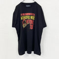 半袖音楽家プリントTシャツ　黒　ブラック　ニール ダイヤモンド　カジュアルデザイン　レトロ　クルーネック　XLサイズ　古着