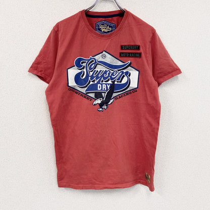 Superdry　極度乾燥　半袖プリントTシャツ　デカロゴ　鷹　赤　レッド　XLサイズ