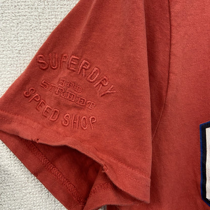 Superdry　極度乾燥　半袖プリントTシャツ　デカロゴ　鷹　赤　レッド　XLサイズ