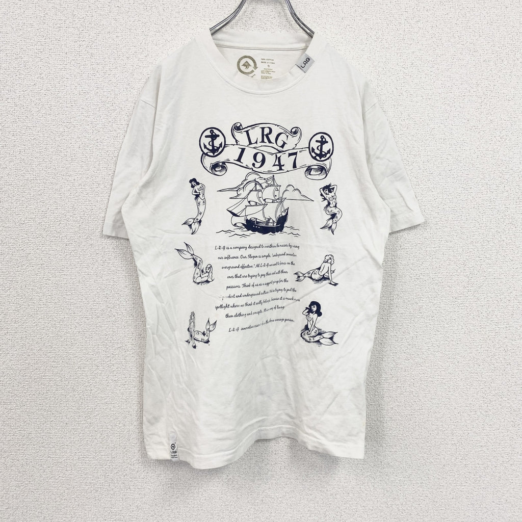 LRG　半袖プリントTシャツ　白　ホワイト　Sサイズ　古着