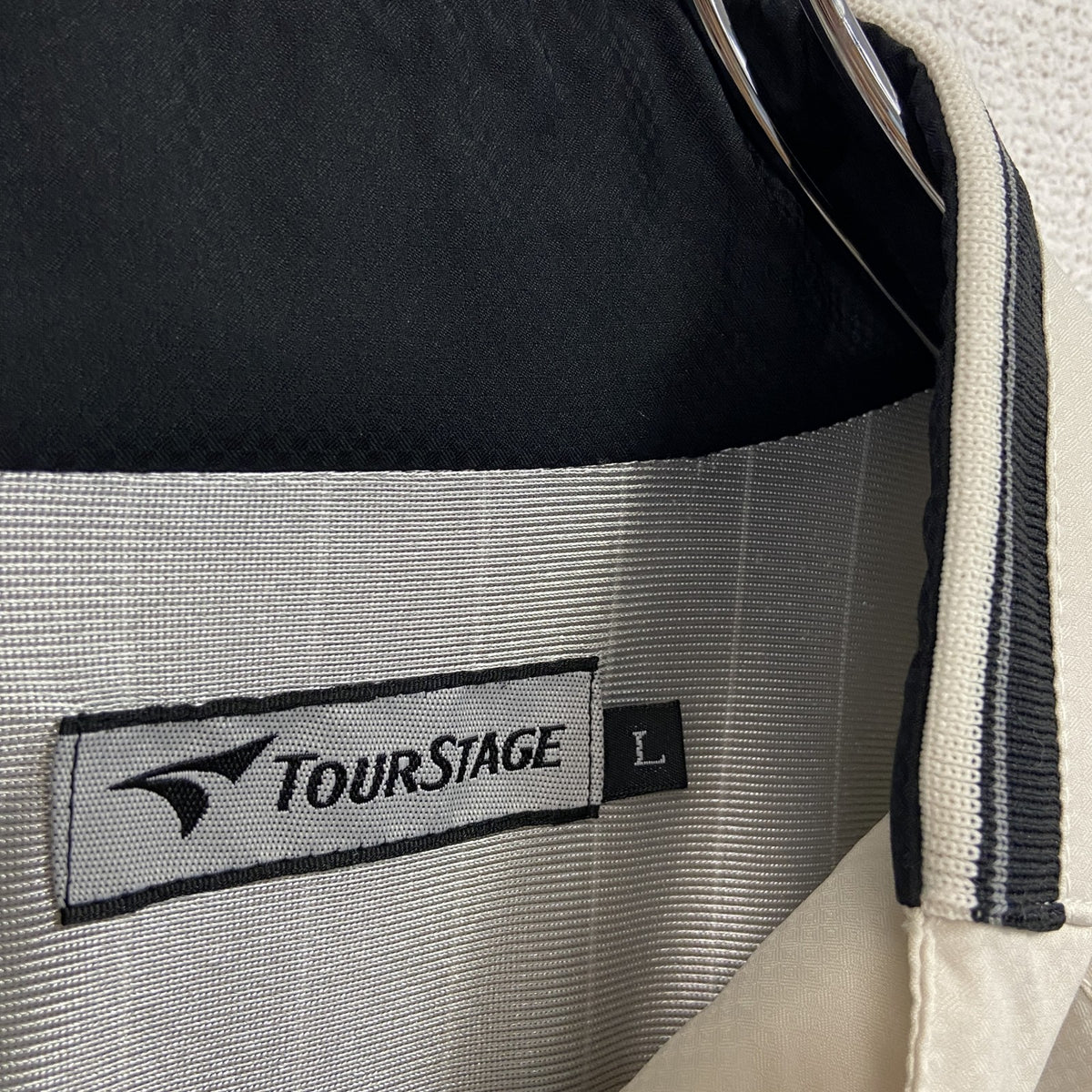 TOURSTAGE　ツアーステージ　コーチジャケット　ベージュ　Lサイズ ナイロンジャケット ウインドブレーカー ナイロンアウター 古着