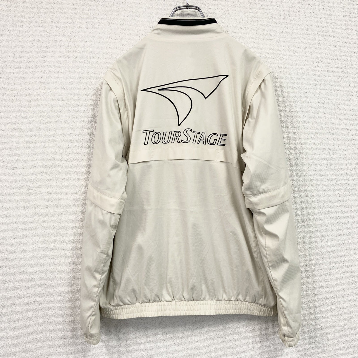 TOURSTAGE　ツアーステージ　コーチジャケット　ベージュ　Lサイズ ナイロンジャケット ウインドブレーカー ナイロンアウター 古着