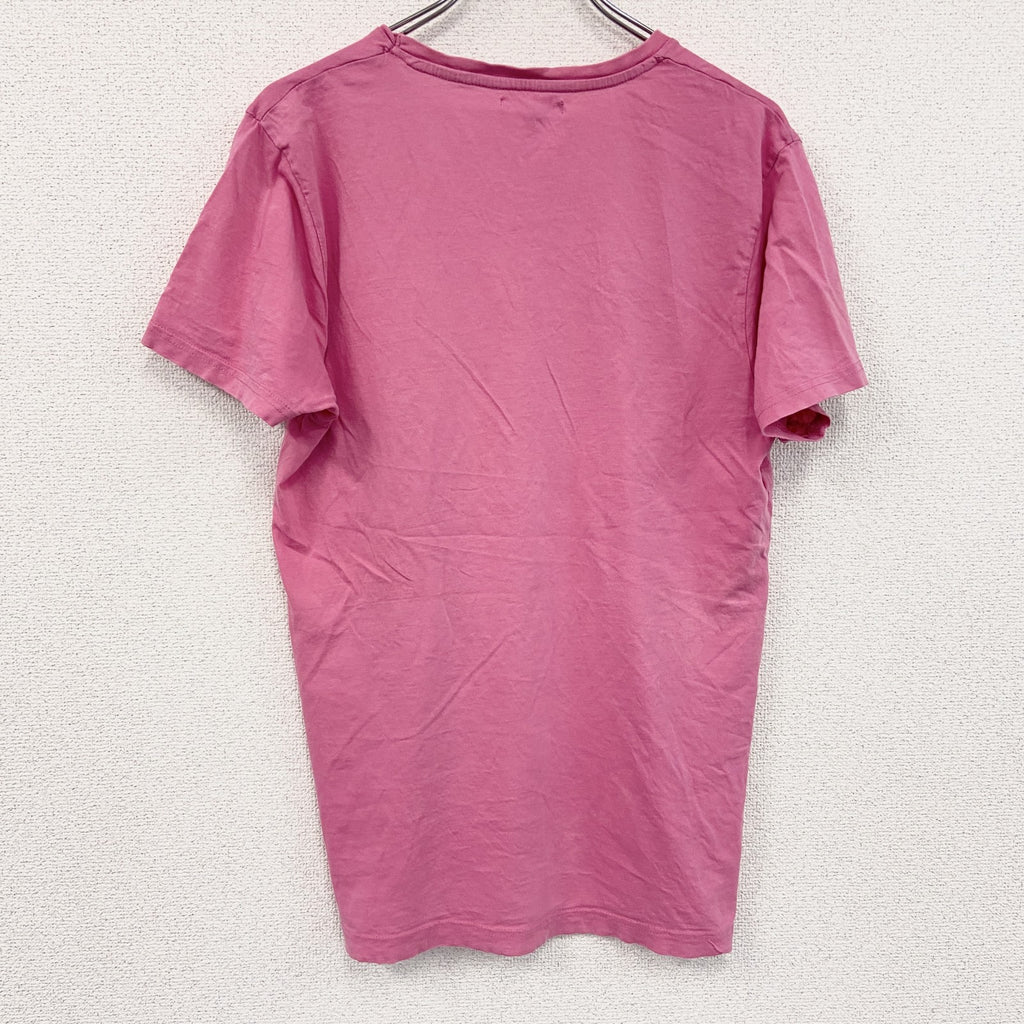 JACK&JONES　ジャックアンドジョーンズ　半袖プリントTシャツ　ドクロ　ピンク　XLサイズ　古着