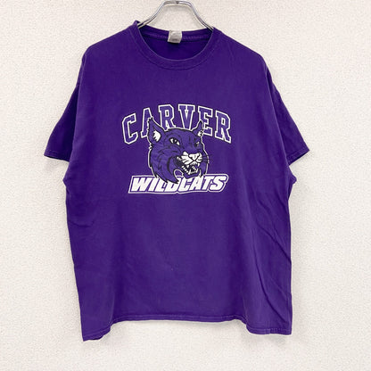 GILDAN　ギルダン　半袖プリントTシャツ　WILDCATS　ワイルドキャッツ　紫　パープル　XLサイズ
