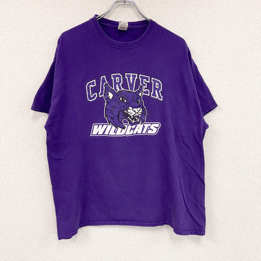 GILDAN　ギルダン　半袖プリントTシャツ　WILDCATS　ワイルドキャッツ　紫　パープル　XLサイズ
