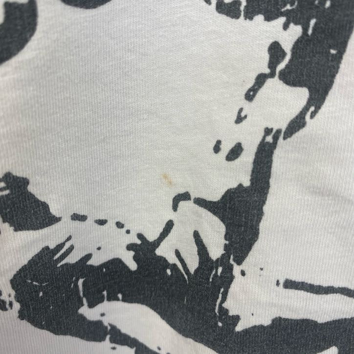 半袖プリントリンガーTシャツ　サッカー　2006　ドイツ　白　ホワイト　黒　ブラック　Mサイズ　古着