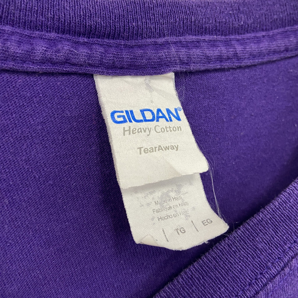 GILDAN　ギルダン　半袖プリントTシャツ　WILDCATS　ワイルドキャッツ　紫　パープル　XLサイズ　古着