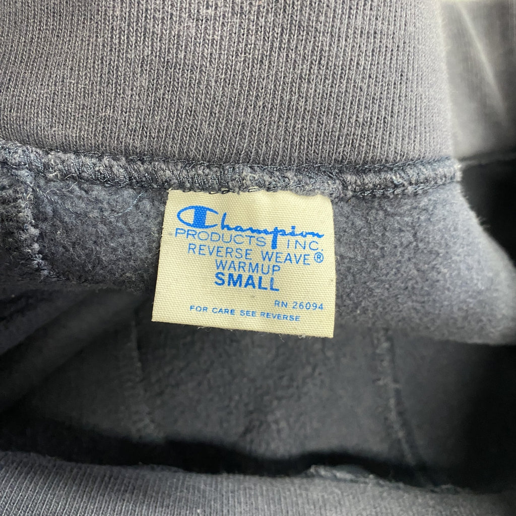 Champion　チャンピオン　リバースウィーブ　スウェットパンツ　フェード　刺繍ロゴ　単色タグ　復刻　紺　ネイビー　Sサイズ　古着