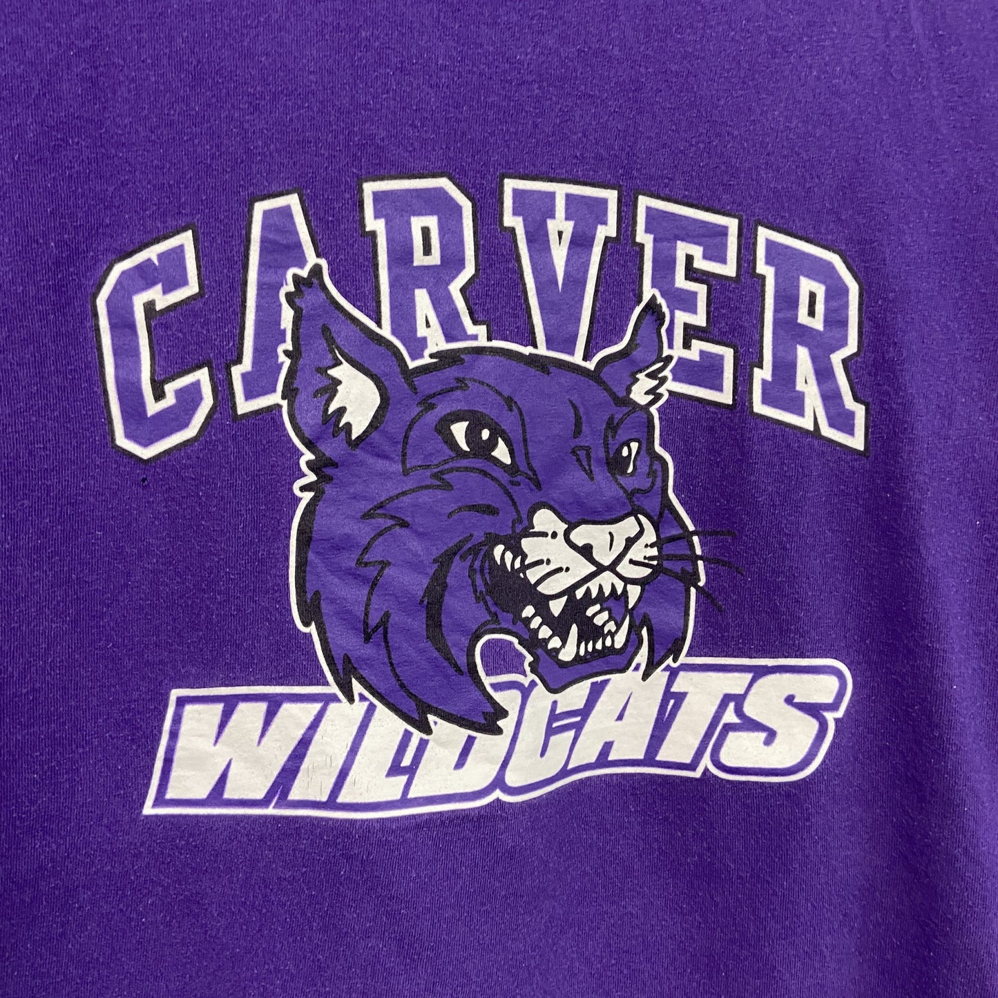 GILDAN　ギルダン　半袖プリントTシャツ　WILDCATS　ワイルドキャッツ　紫　パープル　XLサイズ