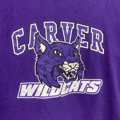 GILDAN　ギルダン　半袖プリントTシャツ　WILDCATS　ワイルドキャッツ　紫　パープル　XLサイズ