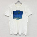 90s～　半袖プリントスーベニアTシャツ　シングルステッチ　ヤシの木　海　ヴィンテージ　白　ホワイト　古着