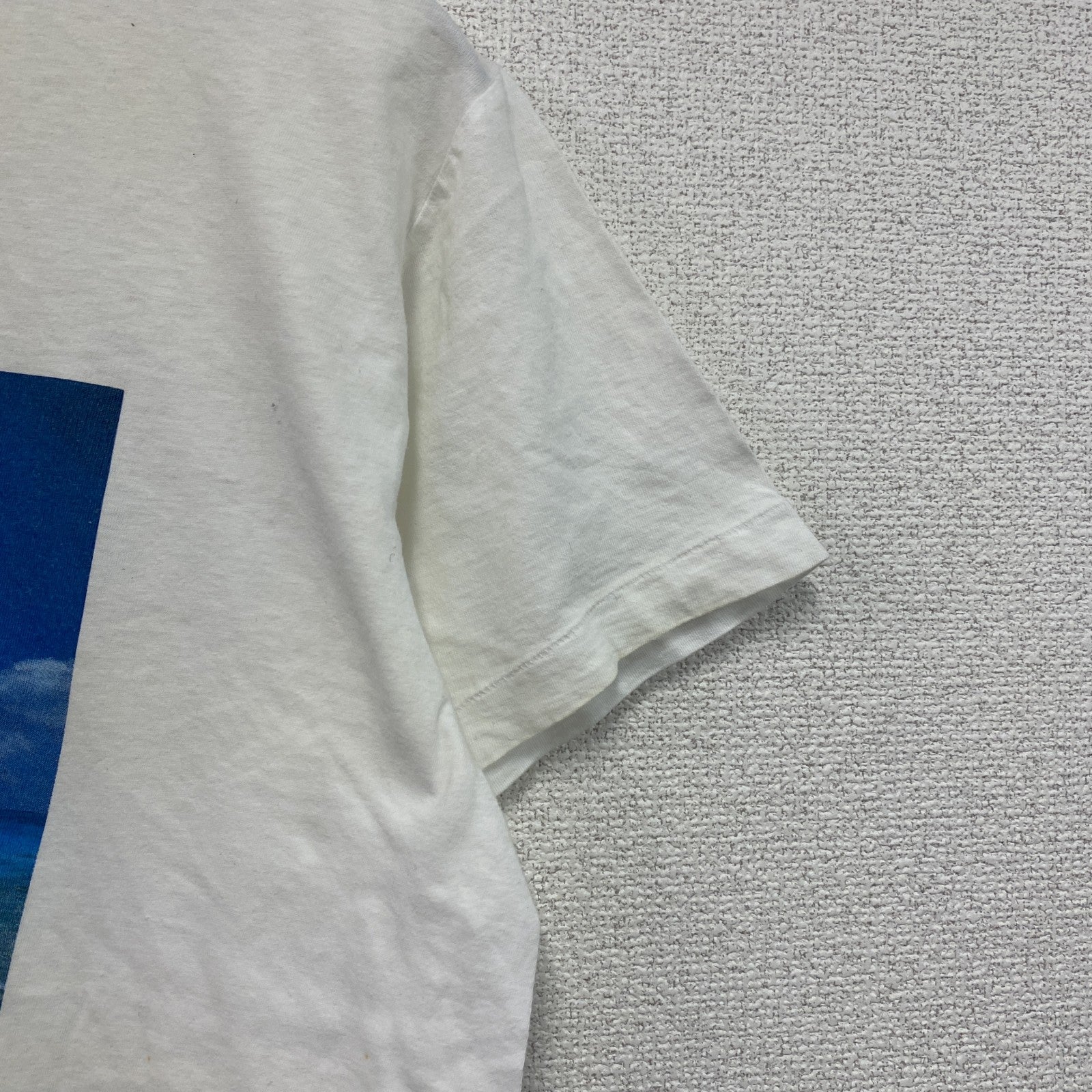 90s～　半袖プリントスーベニアTシャツ　シングルステッチ　ヤシの木　海　ヴィンテージ　白　ホワイト　古着