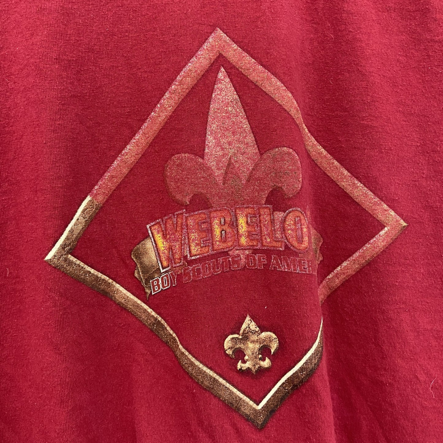 GILDAN　ギルダン　半袖プリントTシャツ　WEBELOS　赤　レッド　Mサイズ