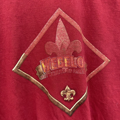 GILDAN　ギルダン　半袖プリントTシャツ　WEBELOS　赤　レッド　Mサイズ