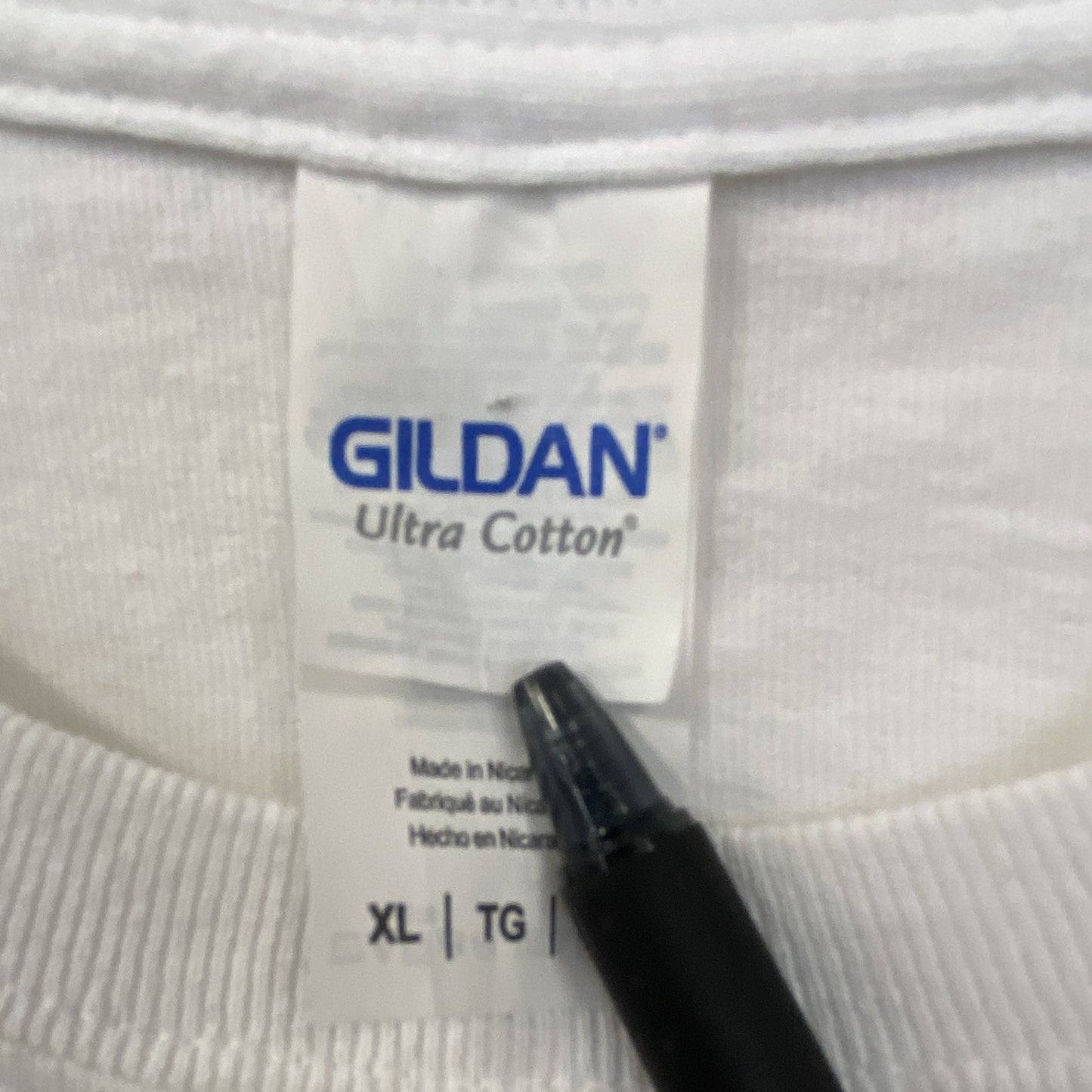 古着 used　GILDAN ギルダン　半袖HIPHOPプリントTシャツ　白　クルーネック　グランドセフトオート　XLサイズ