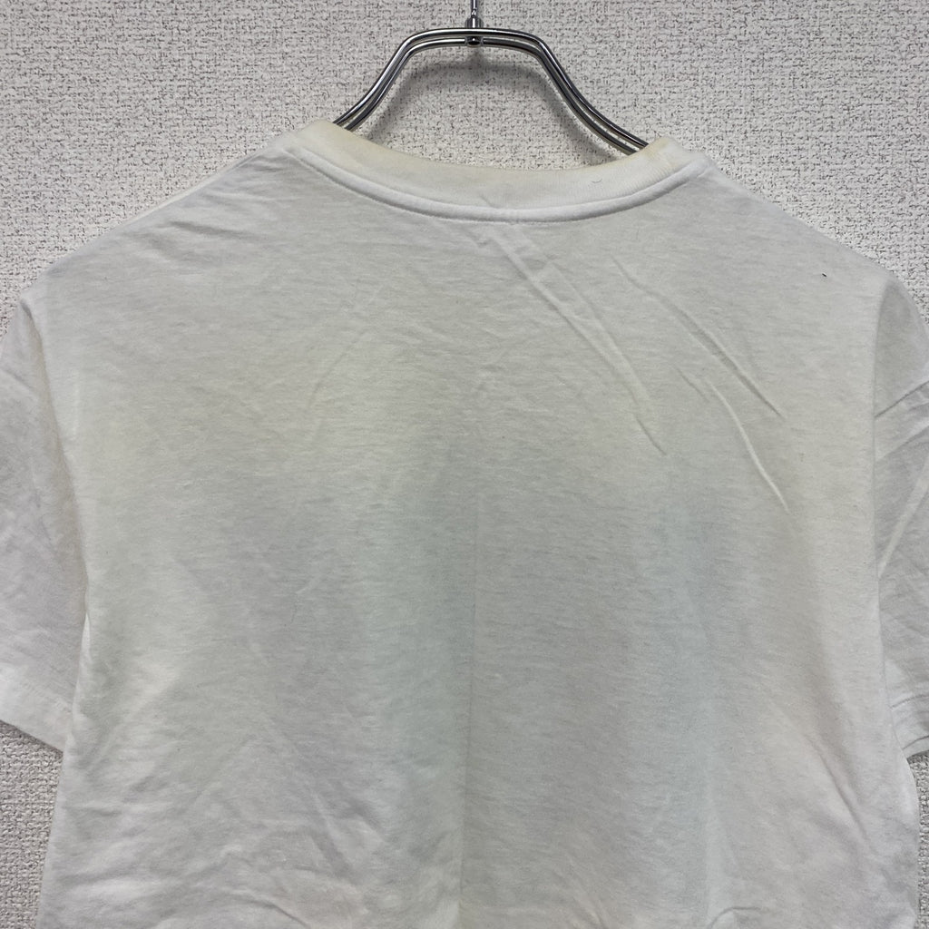 90s～　半袖プリントスーベニアTシャツ　シングルステッチ　ヤシの木　海　ヴィンテージ　白　ホワイト　古着