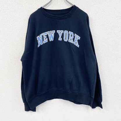 NEW YORK POPULAR　スウェット/トレーナー　紺　ネイビー　Lサイズ