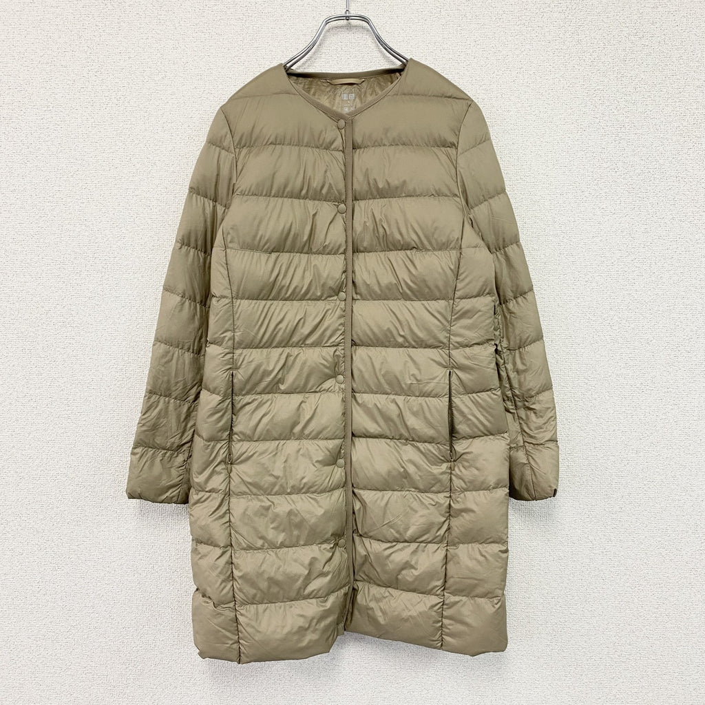 UNIQLO　ユニクロ　ウルトラライトダウンコンパクトコート　ダウン90%　ベージュ　Mサイズ　古着