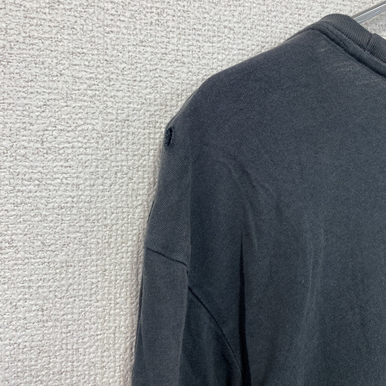 NIKE　ナイキ　長袖Tシャツ/ロンT　フェード　スウッシュ　デカロゴ　黒　ブラック　Lサイズ　古着