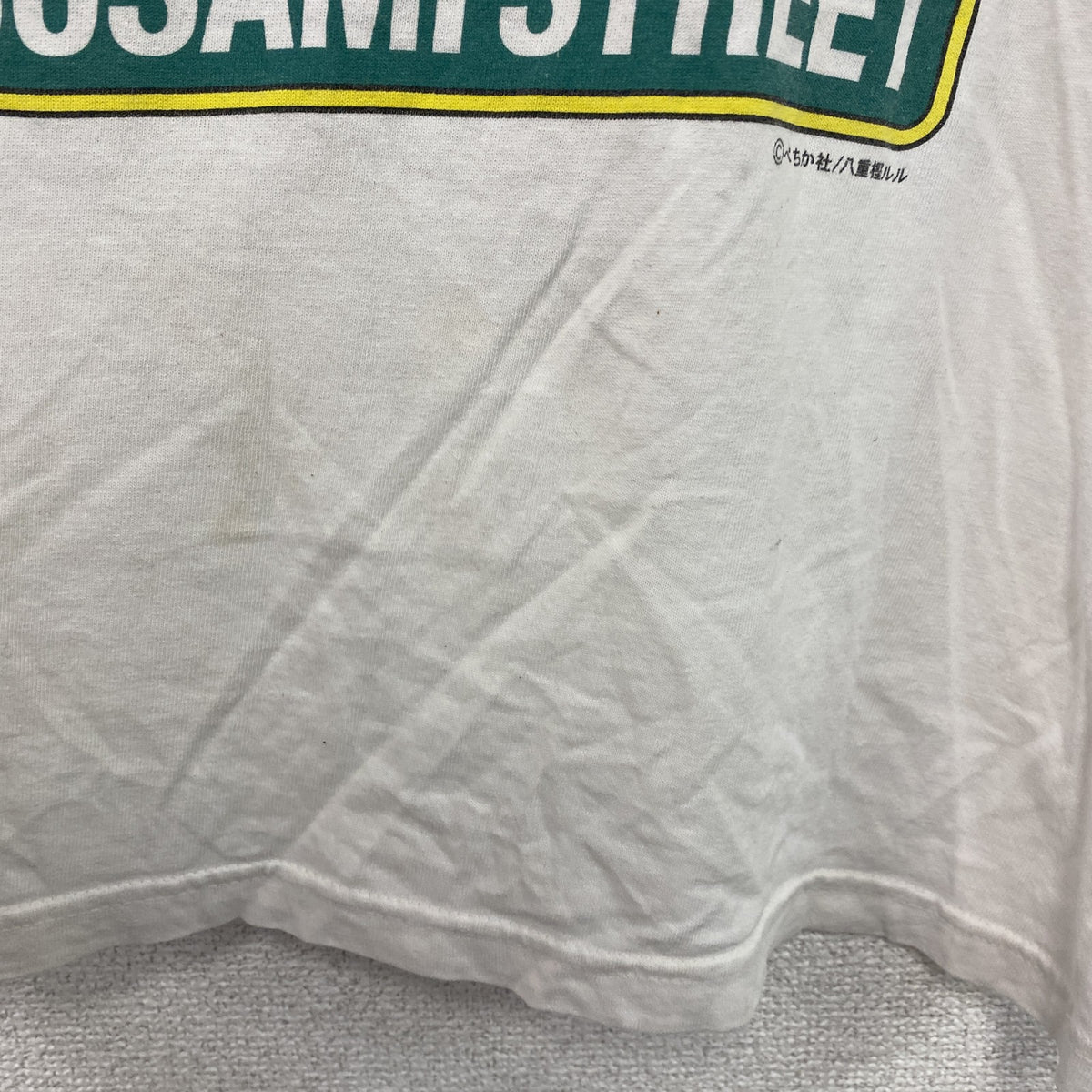anvil　氣志團　SUSAMI STREET　半袖プリントTシャツ　リンガーT　白　ホワイト　Lサイズ　古着