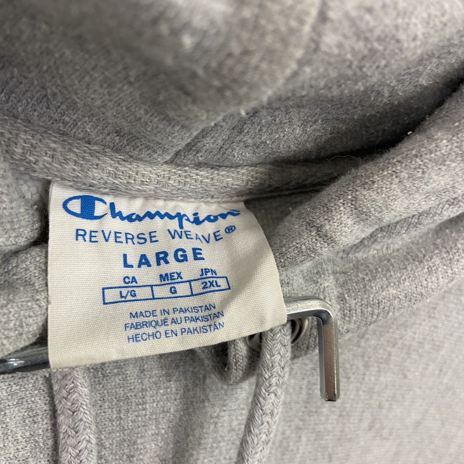 Champion　チャンピオン　リバースウィーブ　スウェットパーカー/フーディー　灰色　グレー　2XLサイズ　古着