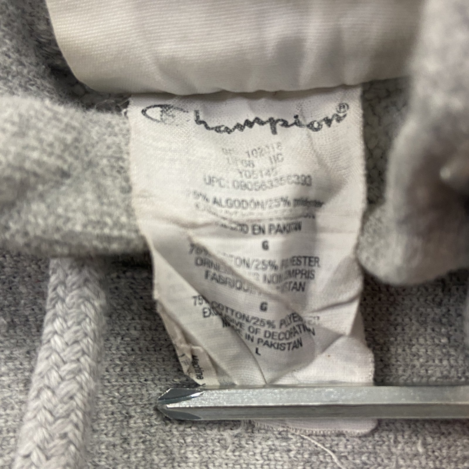 Champion　チャンピオン　リバースウィーブ　スウェットパーカー/フーディー　灰色　グレー　2XLサイズ　古着