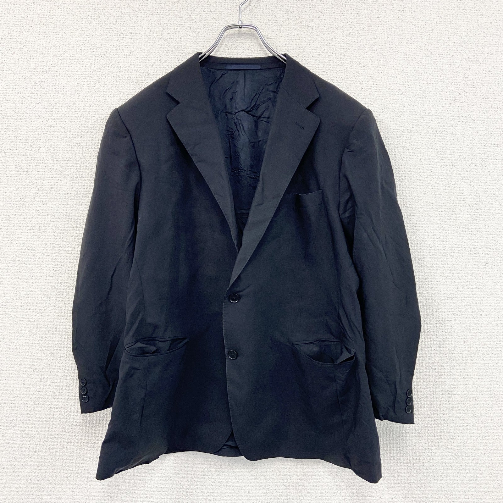BURBERRY LONDON　バーバリーロンドン　テーラードジャケット　ブレザー　紺　ネイビー　60サイズ　古着