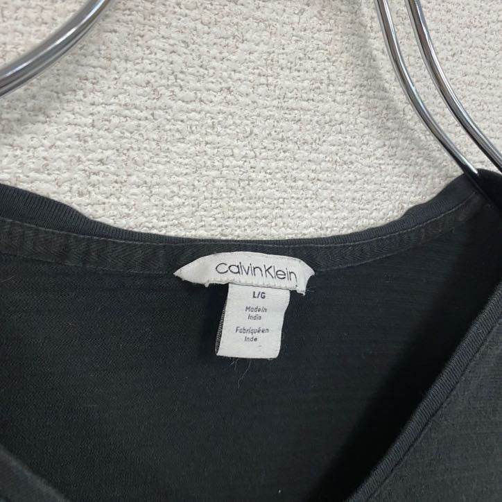Calvin Klein　カルバンクライン　半袖プリントTシャツ　無地　Lサイズ　古着