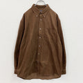 　～00s　UNIQLO　ユニクロ　長袖コーデュロイシャツ　ボタンダウンシャツ　茶色　ブラウン　XLサイズ　古着