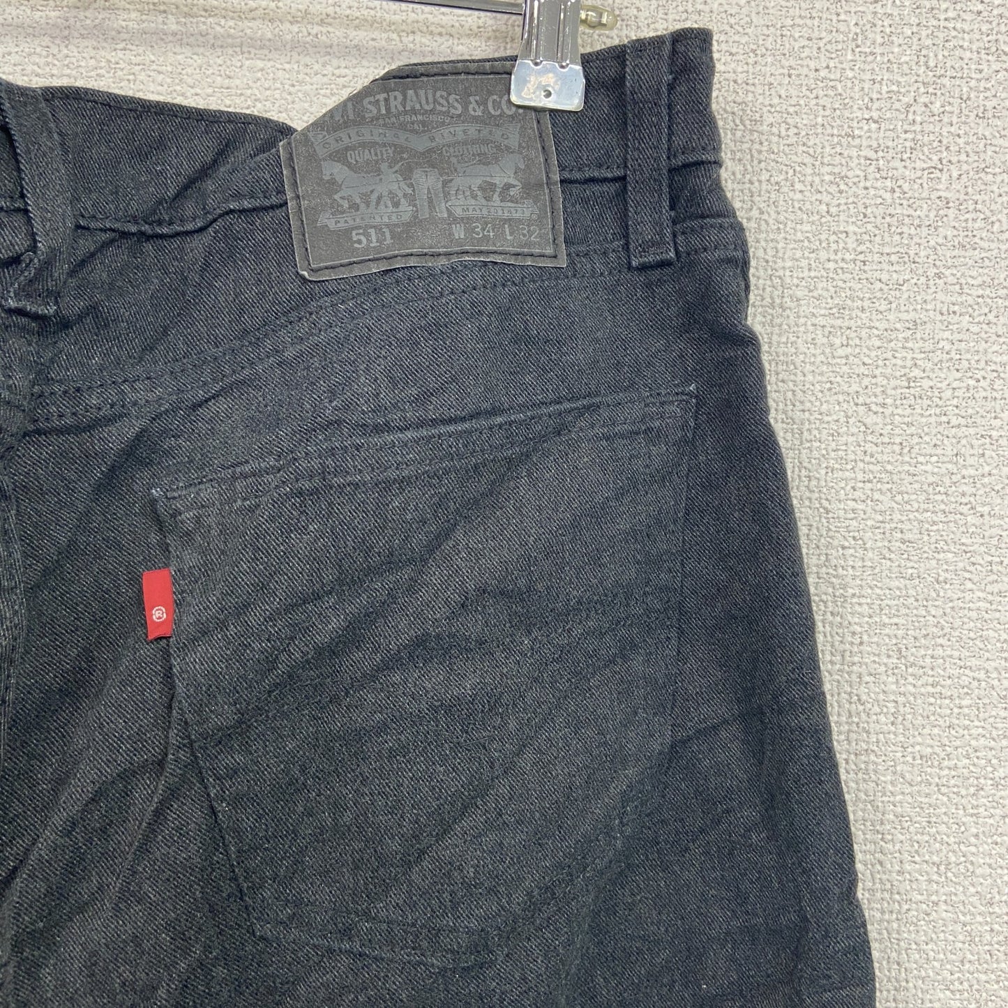 Levi’s　リーバイス　511　ブラックデニムパンツ/ジーンズ　ジップフライ　黒　ブラック　W34サイズ