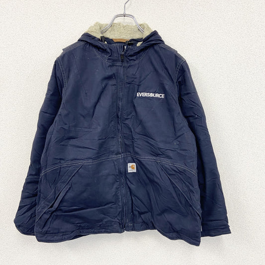 Carhartt　カーハート　フルジップダックジャケット　ボアライナー　中綿入り　紺　ネイビー　XLサイズ