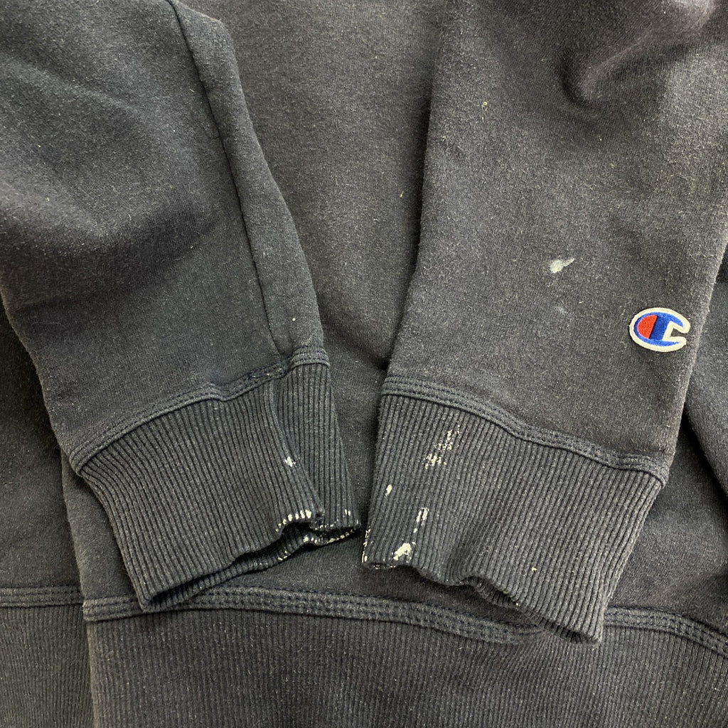Champion　チャンピオン　スウェット/トレーナー　刺繍ロゴ　ワンポイント　現行　紺　ネイビー　Lサイズ　古着